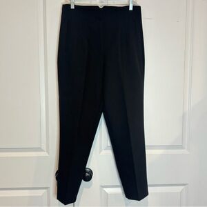 Zara Black Seamed High Waist Straight Leg Trouser Pants L